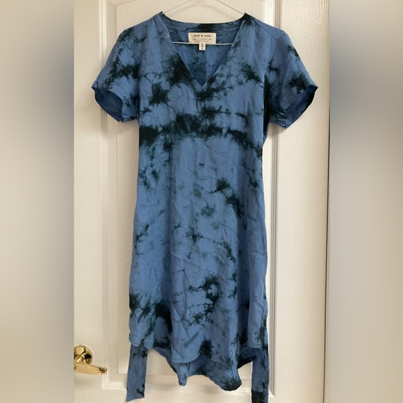 Anthropologie Cloth & Stone Liv Tie-Front Mini Dress - size XS - Picture 2 of 8